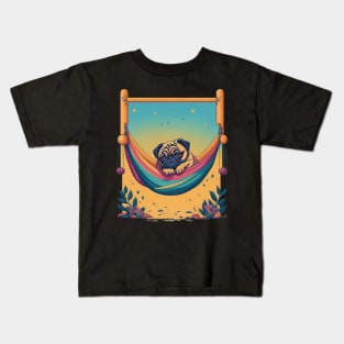 Pug on a hammock Kids T-Shirt
